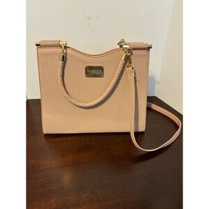 Bebe Clairee Blush Tote Crossbody Bag Huge Light Pink Travel Adjustable Strap